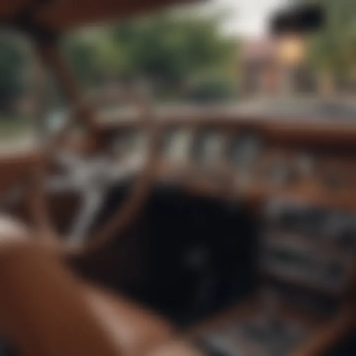 Interior view showcasing the luxurious dashboard of the Desoto Jeep Arcadia