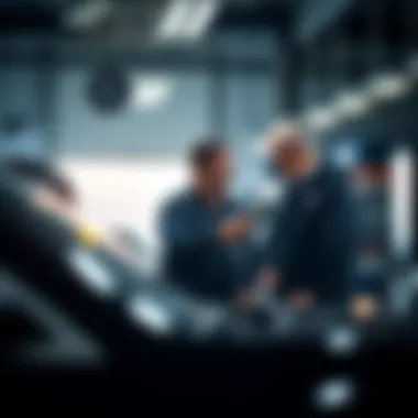 Commitment to Exceptional Customer Service Customer interaction at Diehl Collision Center emphasizing service quality