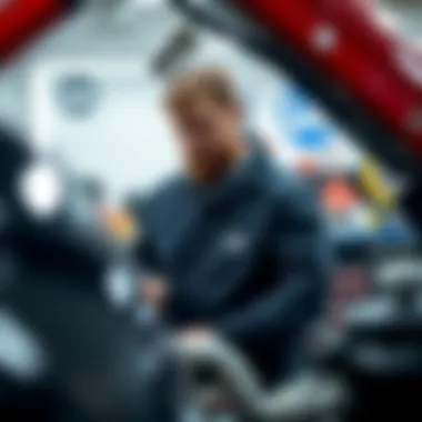 Expert Technician at Work Skilled technician working on a vehicle at Diehl Collision Center