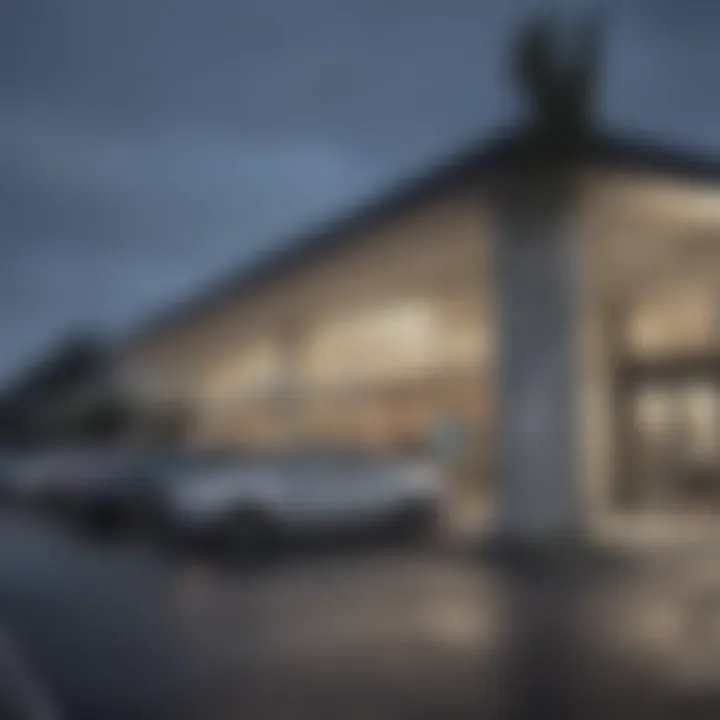 Exterior view of Diehl Ford Bellingham dealership showcasing its modern architecture