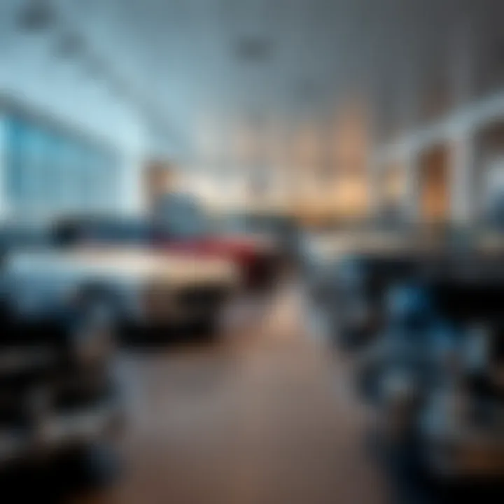 Interior showroom of Don Carlton Cadillac showcasing vehicles