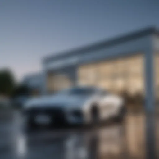 Exterior view of Draper Mercedes Benz dealership showcasing luxury vehicles