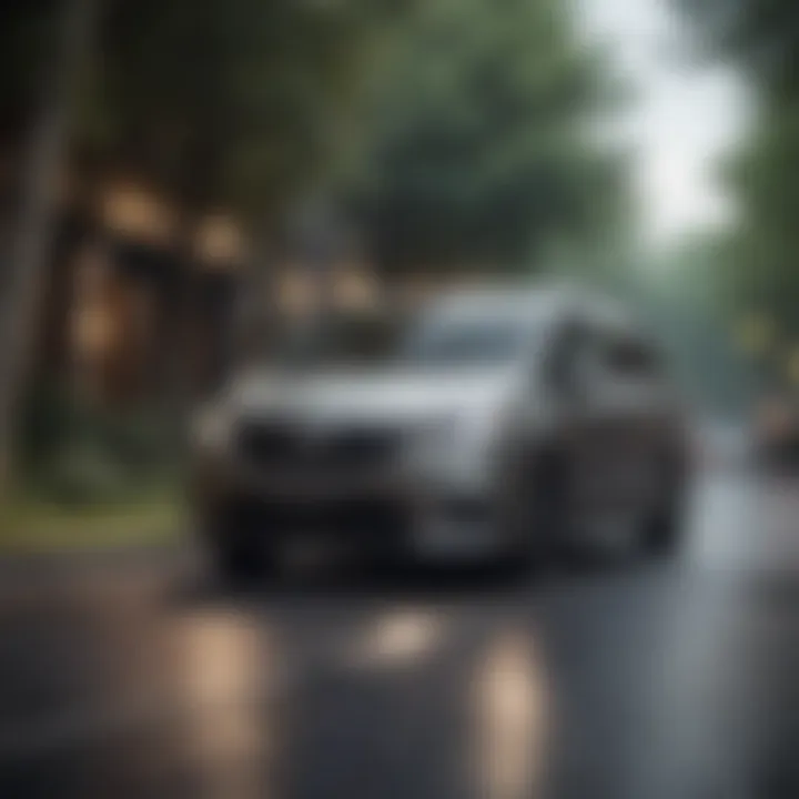 Dynamic minivan performance on winding road