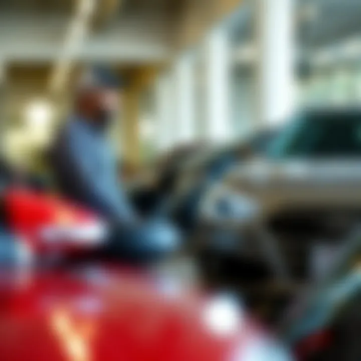 Customer Experience in Echo Park Dealerships Customer engaging with a dealership representative in Echo Park