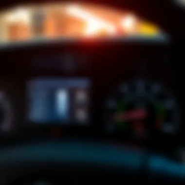 Close-up of Toyota Tundra dashboard display with fuel metrics