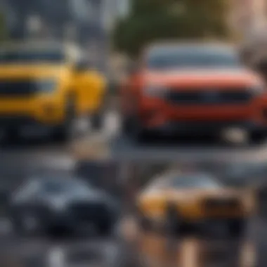 Comparative Analysis of Ford Lightning and Rivals Visual comparison of Ford Lightning and rival electric trucks