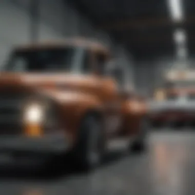 Understanding Financing Options for Used Trucks A financial advisor discussing financing options for purchasing a used truck with a customer.