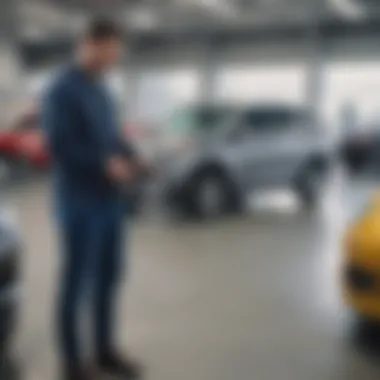 Expert Carmax consultant assisting a customer in selecting a car