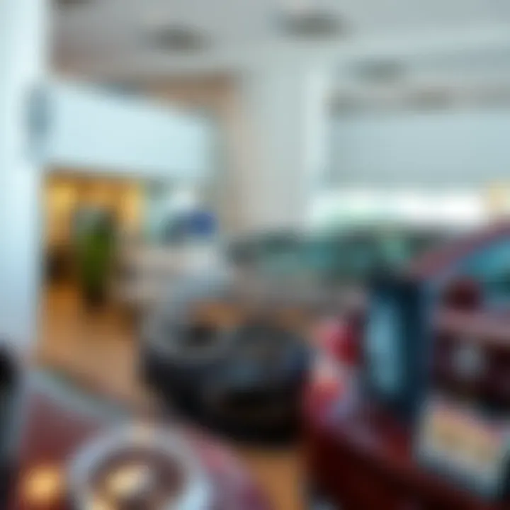 Customer Service Excellence Customer service area at Acura dealership
