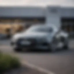 Exterior view of an Audi dealership in Rochester, MN showcasing Audi vehicles