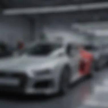 Audi Model Lineup at Williamsville Dealership Audi model lineup displayed at the dealership