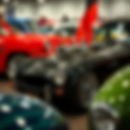Classic cars on display at the Auto Fair