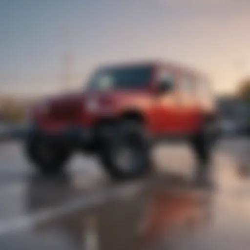 Exterior view of Auto Park Jeep showcasing the dealership's architecture