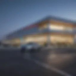 Exterior view of Autonation Honda South showcasing its modern architecture