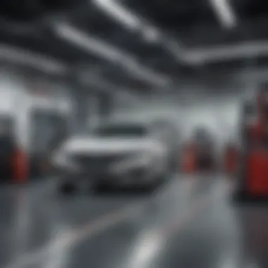 Service Excellence at Autonation Honda South A well-organized service bay with technicians working on vehicles