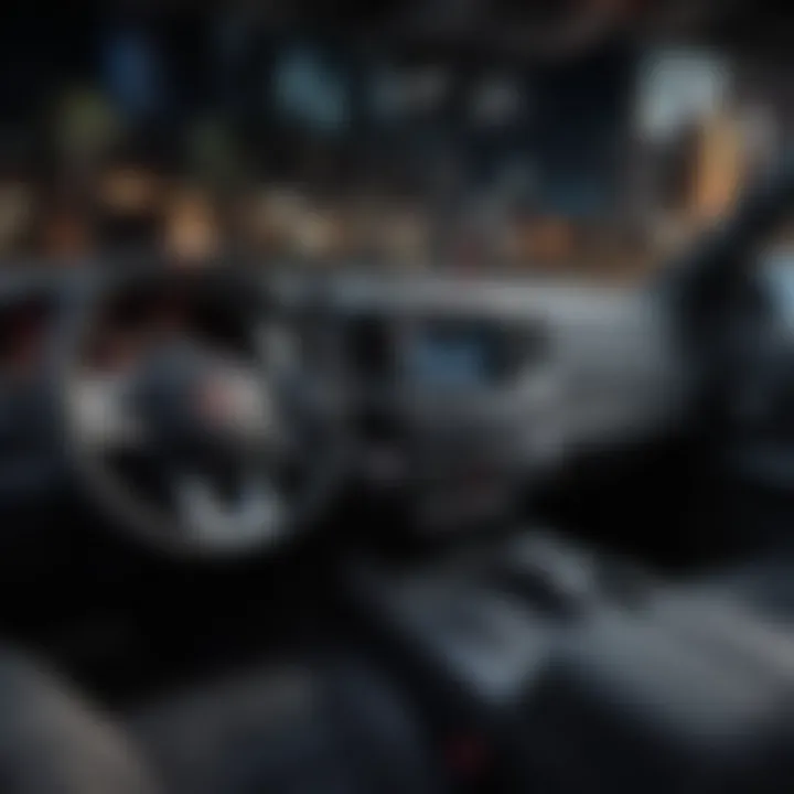 Interior of Baxter Dodge Ram highlighting dashboard and technology features.