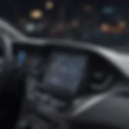 Illustration of futuristic car dashboard with OnStar features