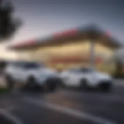 Exterior view of Bob Johnson Toyota dealership showcasing the modern architecture