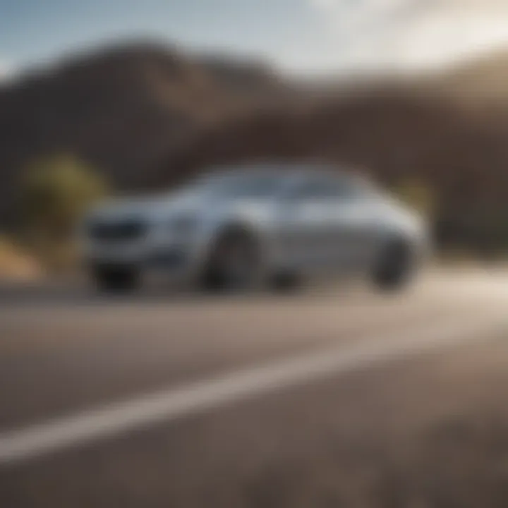 Cadillac vehicles on a scenic road