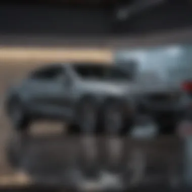 Luxury Models in Showroom Showroom display of Cadillac luxury models