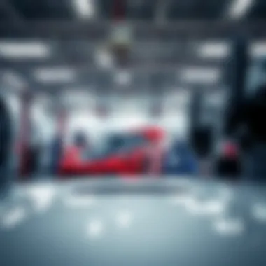 Service Department at CDJR Paramus Service department with technicians at work