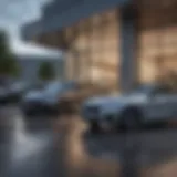 Modern BMW retail store exterior showcasing innovative architecture