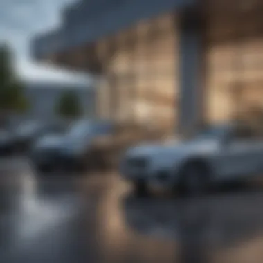Modern BMW retail store exterior showcasing innovative architecture