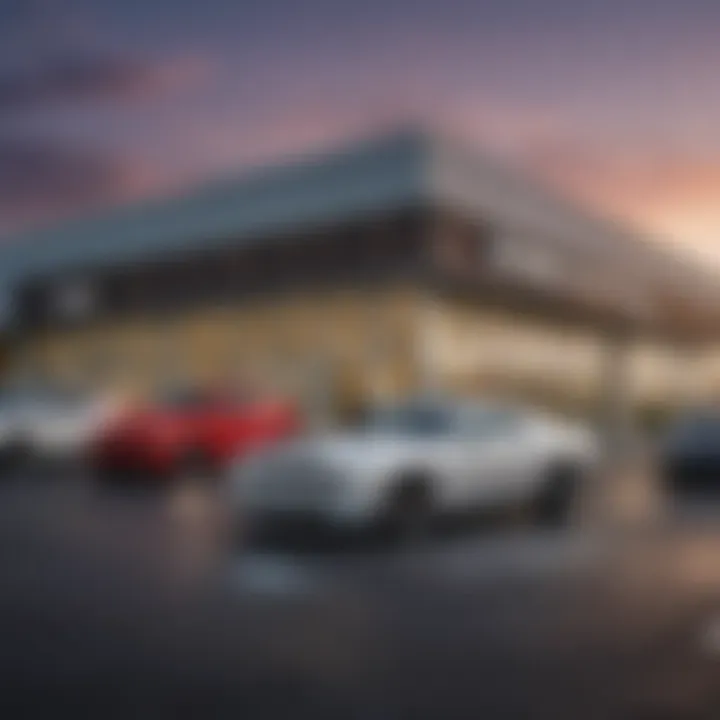 Exterior view of the Dodge dealership in Sawgrass showcasing modern architecture