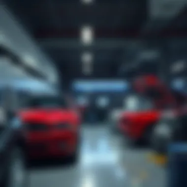 Dodge Dealership Service Department Service department at a Dodge dealership highlighting maintenance services