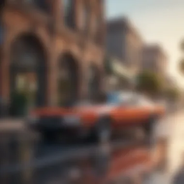 Vibrant street view showcasing the dynamic automotive scene in Echo Park Cicero