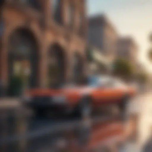 Vibrant street view showcasing the dynamic automotive scene in Echo Park Cicero