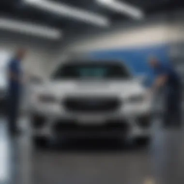 Customer Service at Falcone Subaru Falcone Subaru staff engaging with a satisfied customer