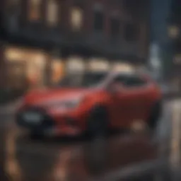 Toyota Corolla in a modern urban setting