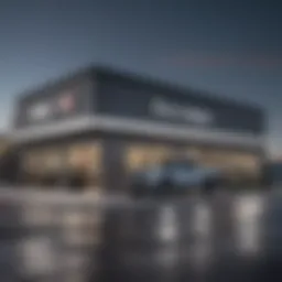 Exterior view of Five Star GMC dealership showcasing the modern architecture and signage