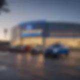 Exterior view of a Ford dealership in Morgan Hill