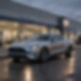 Exterior view of a Ford dealership in Northern Indiana showcasing the brand's latest models.