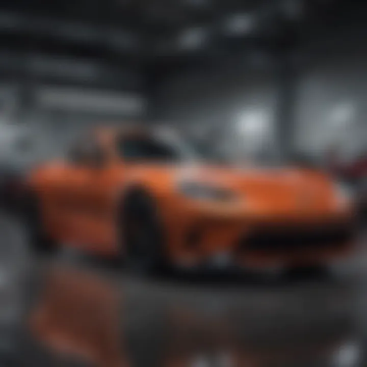 Variety of colorful car models at Fox Motors Chicago showroom