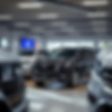 Showroom of GM Vehicles Showroom displaying various GM vehicle models