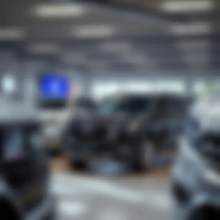 Showroom of GM Vehicles Showroom displaying various GM vehicle models