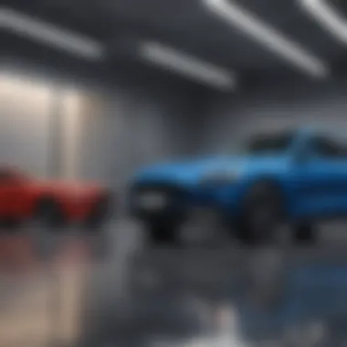 Showroom featuring the latest Ford models