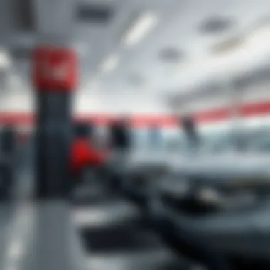 Service area at a Honda dealership emphasizing repair facilities
