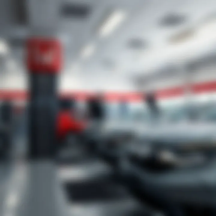 Service area at a Honda dealership emphasizing repair facilities