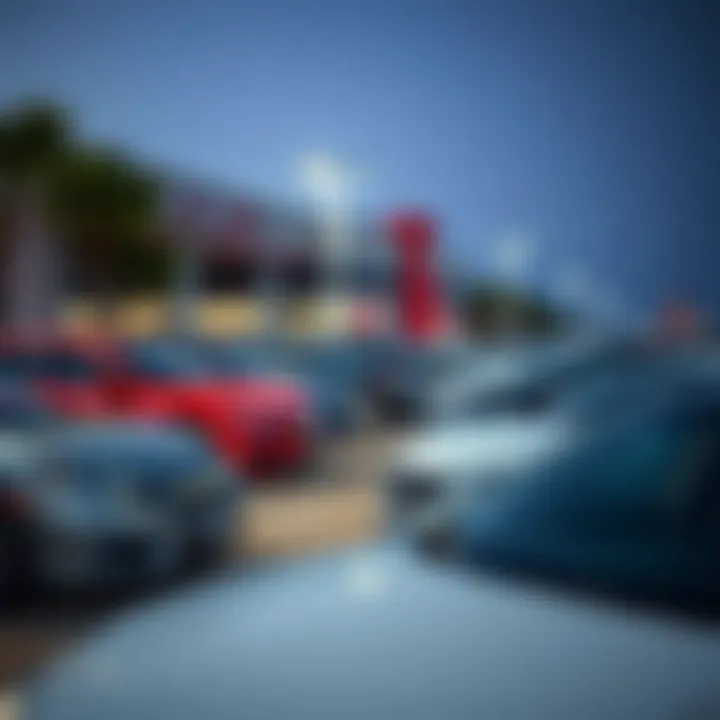Wide selection of Honda vehicles displayed on the dealership lot