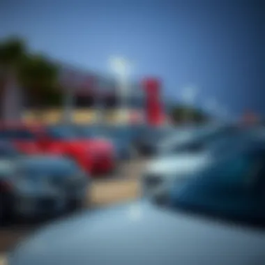 Wide Selection of Honda Vehicles Wide selection of Honda vehicles displayed on the dealership lot
