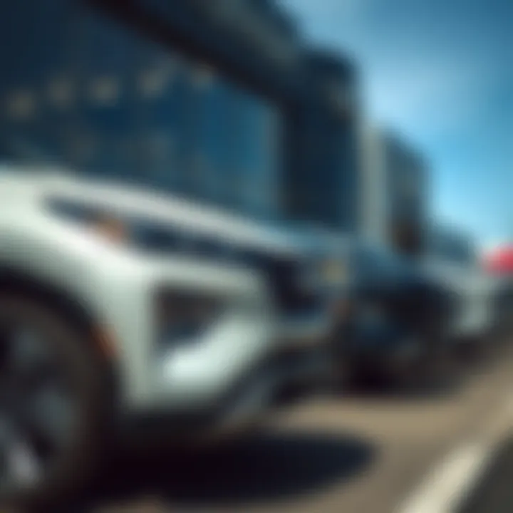 Hyundai Models Featured Outdoors Hyundai vehicles displayed outdoors at a dealership