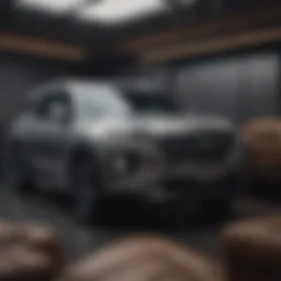 Elegant interior lighting of the Hyundai Palisade showcasing ambient hues