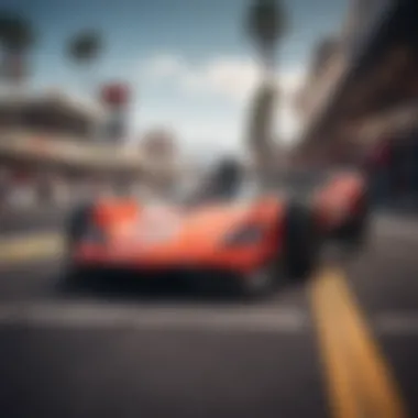 The Thrill of Indy Racing in Las Vegas A vibrant scene capturing the energy of the Indy Racing event in Las Vegas
