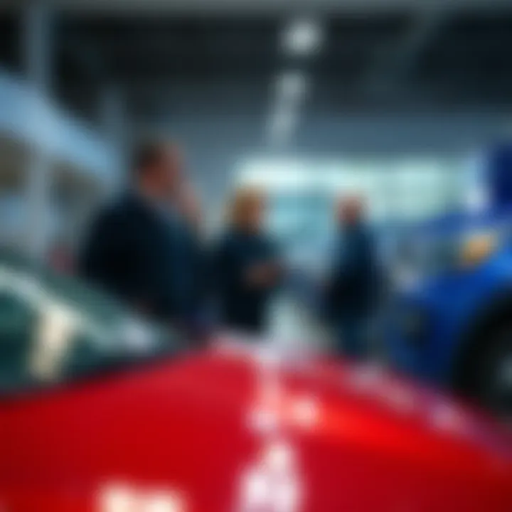 Customer Engagement at Jay Hatfield Ford Happy customers engaging with staff at Jay Hatfield Ford, showcasing excellent customer service