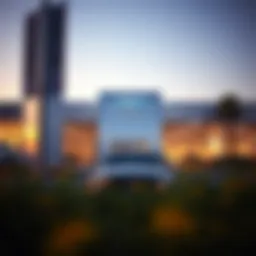 Exterior view of Jay Hatfield Ford dealership showcasing its modern architecture