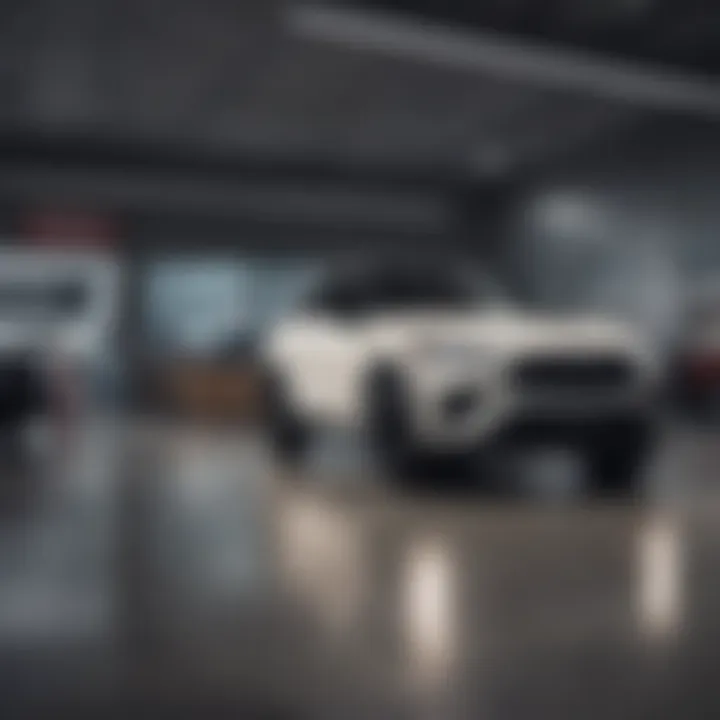Friendly staff assisting customers inside the dealership.